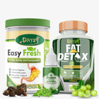 Divya Shree Fat Detox Capsule + Easy Fresh Powder & Punch Tulsi Drop Gas Combo Kit | Grocsy