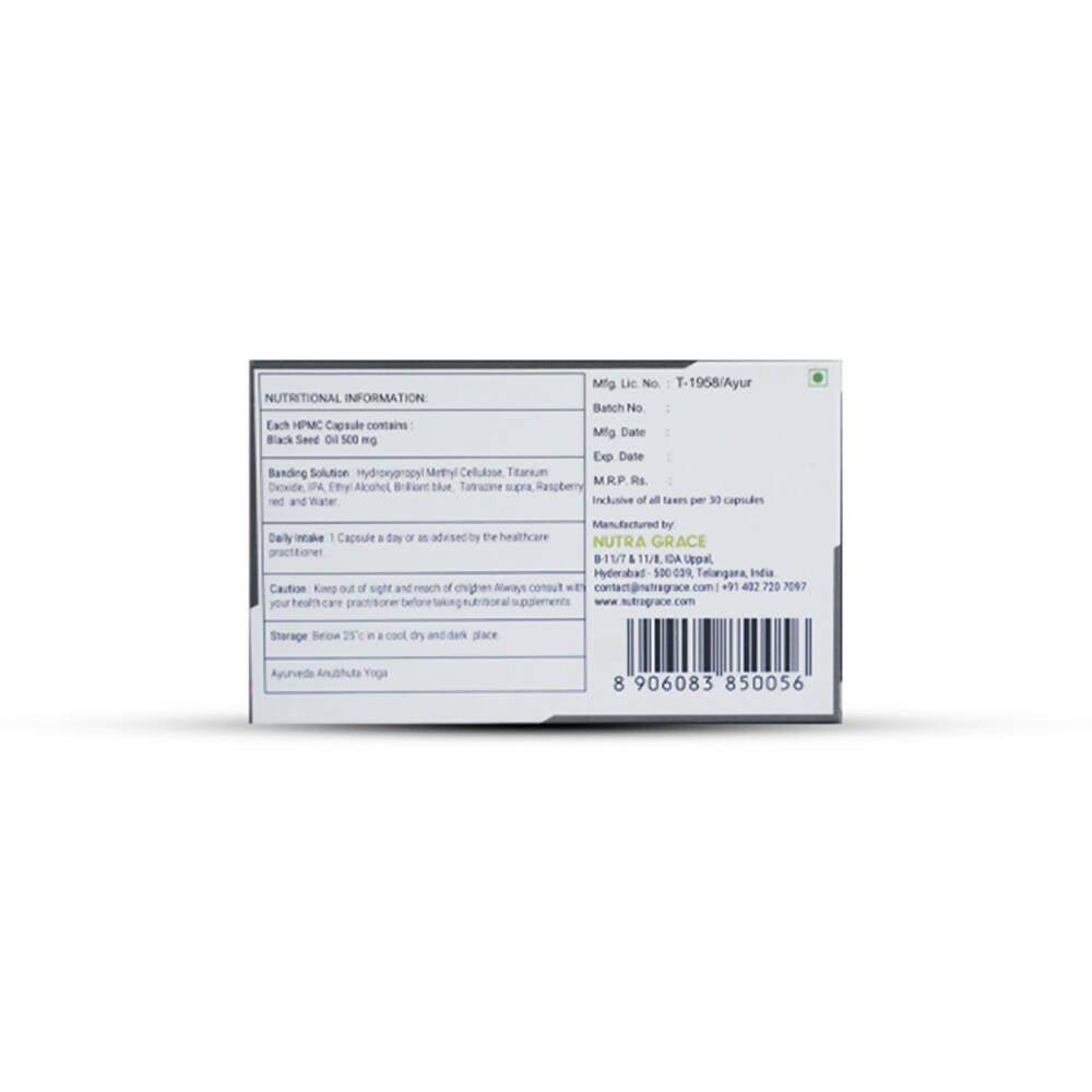 Nutra Grace Black Seed Oil 500mg Capsules | Grocsy