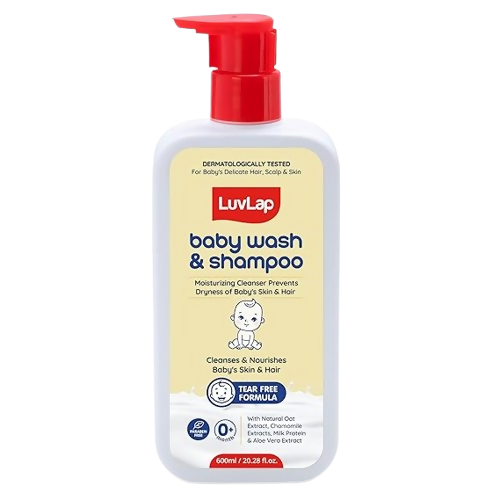 LuvLap Baby Wash & Shampoo with Chamomile, Milk Protein, Oatmeal & Shea Butter | Grocsy