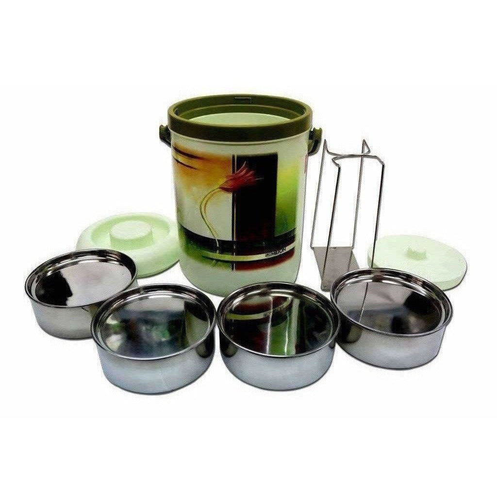 Milton Knight Stainless Steel Insulated Lunch Box-Lunch Carrier - 4 Box Lunch | Grocsy