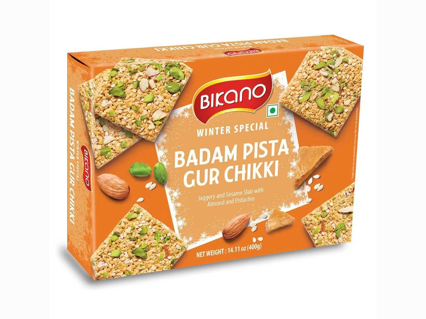 Bikano Badam Pista Gur Chikki | Grocsy