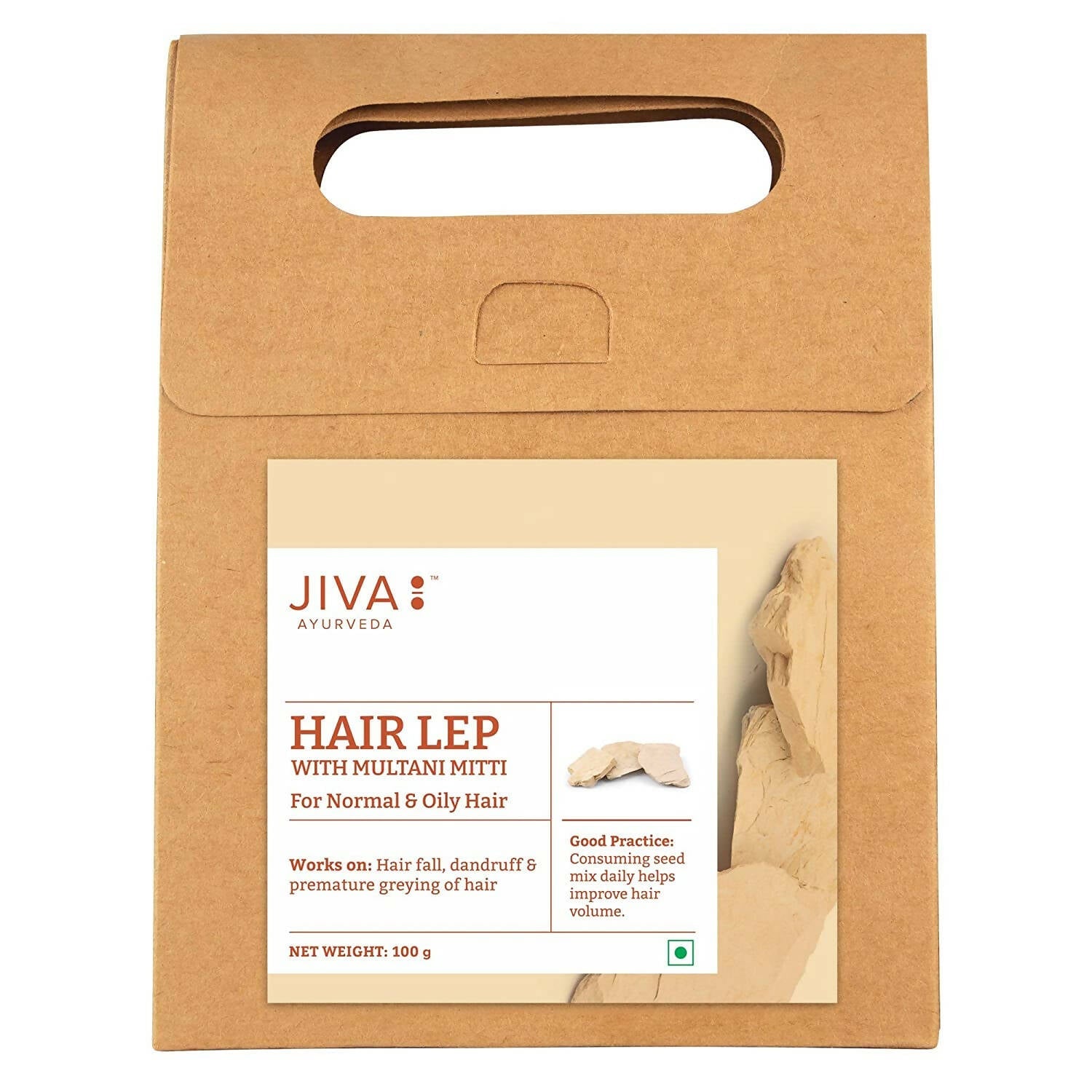 Jiva Ayurveda Hair Lep with Multani Mitti | Grocsy