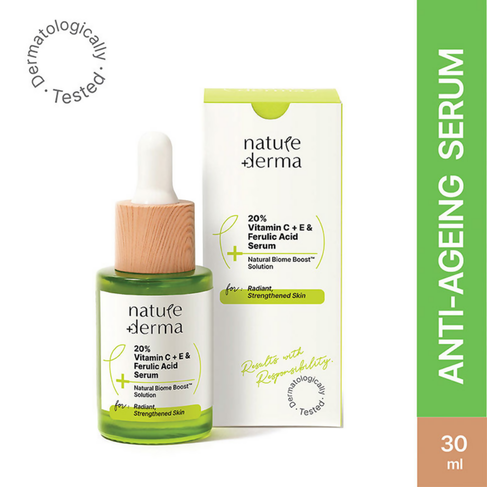 Nature Derma 20% Vitamin C + E & Ferulic Acid Serum | Grocsy