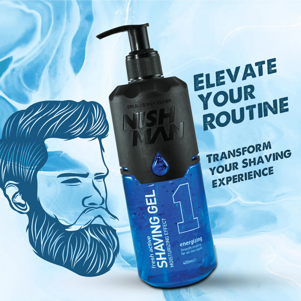 NishMan Fresh Active Energizing Shaving Gel Moisturizing | Grocsy