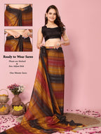 Attractive These Party Wear Ready To Wear Saree - Orange | Grocsy