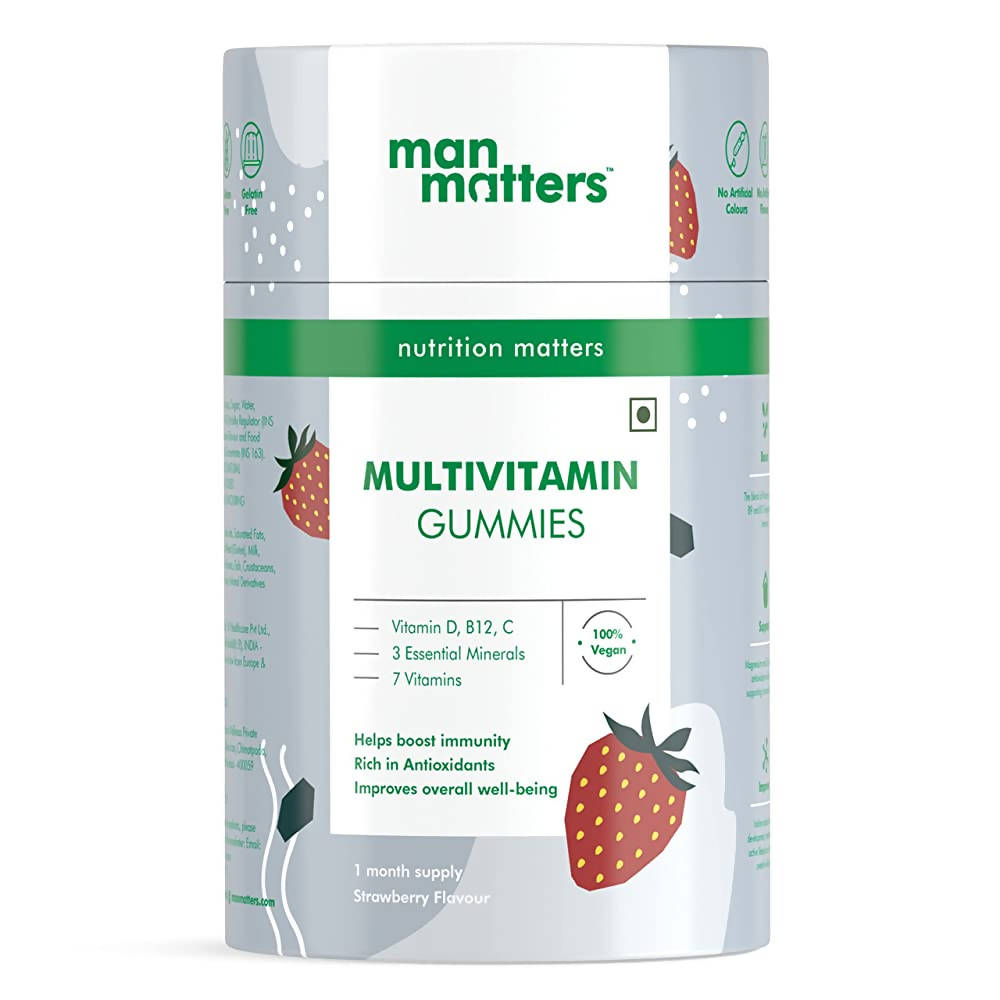 Man Matters Multivitamin Gummies For Men - Strawberry Flavor | Grocsy