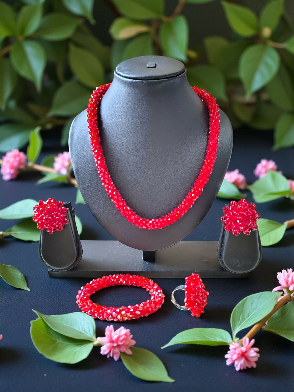 Inhanns Rangshine 4-In-1 Crystal Glam Set - Handmade - Red | Grocsy