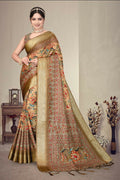 PR Fashion Multi Heavy Rich Cotton Silk Digital Print & Jacquard Saree | Grocsy