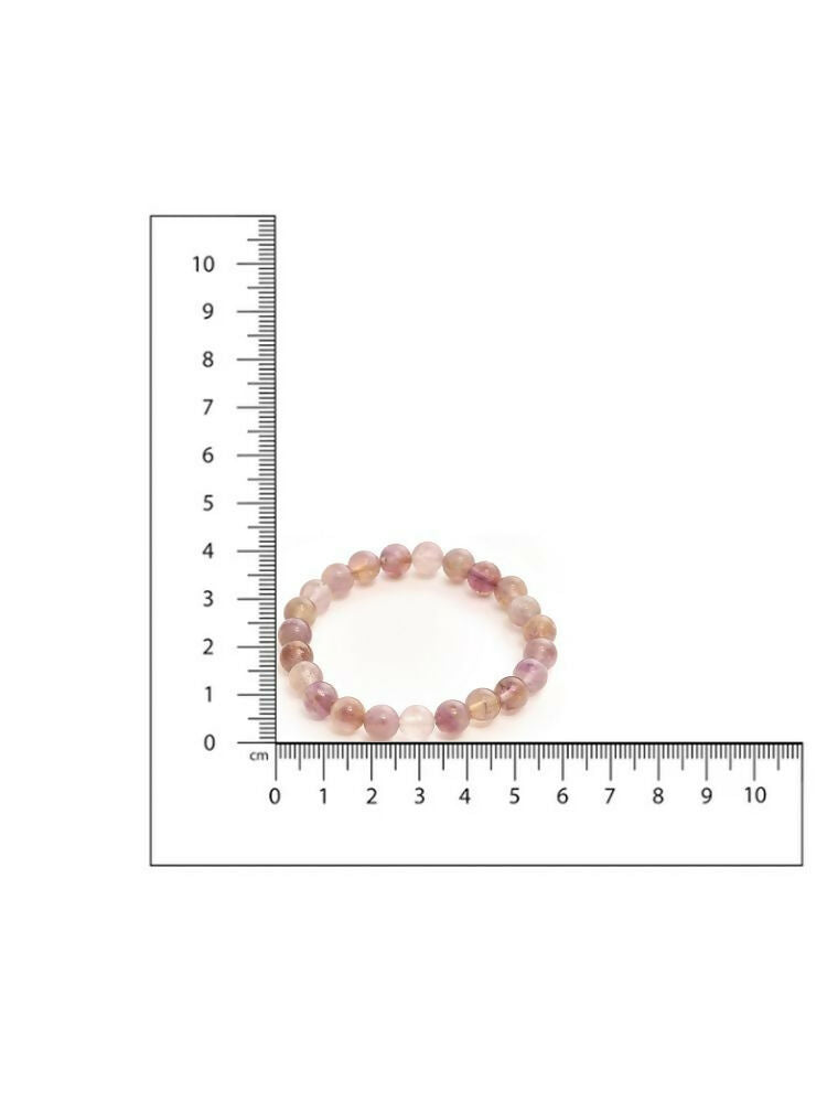 Amethyst Brown and Black Round crystal Beads Elastic Bracelet - Ruby Raang | Grocsy