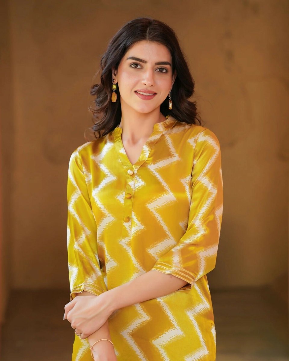 Aayaa Pure Muslin printed Kurti & Pant - Multi Color | Grocsy