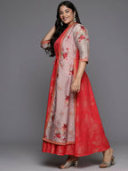 Ahalyaa Women's Traditional wear Ethnic Dress - Red | Grocsy
