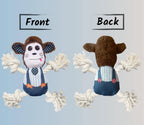 Foodie Puppies Monkey Crinkle Paper Rope Plush Toy for Dogs | Grocsy