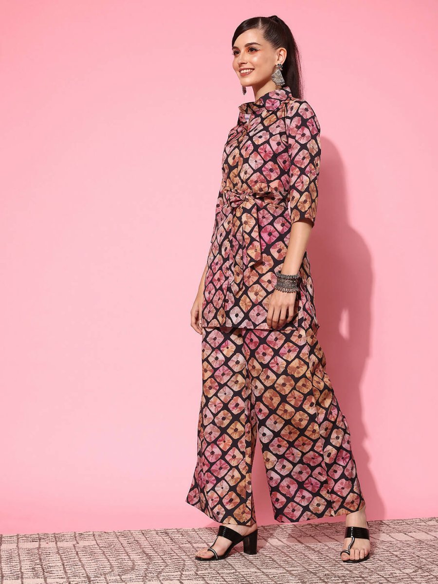 Ahalyaa Women's Traditional Wear Co-ods - Black | Grocsy