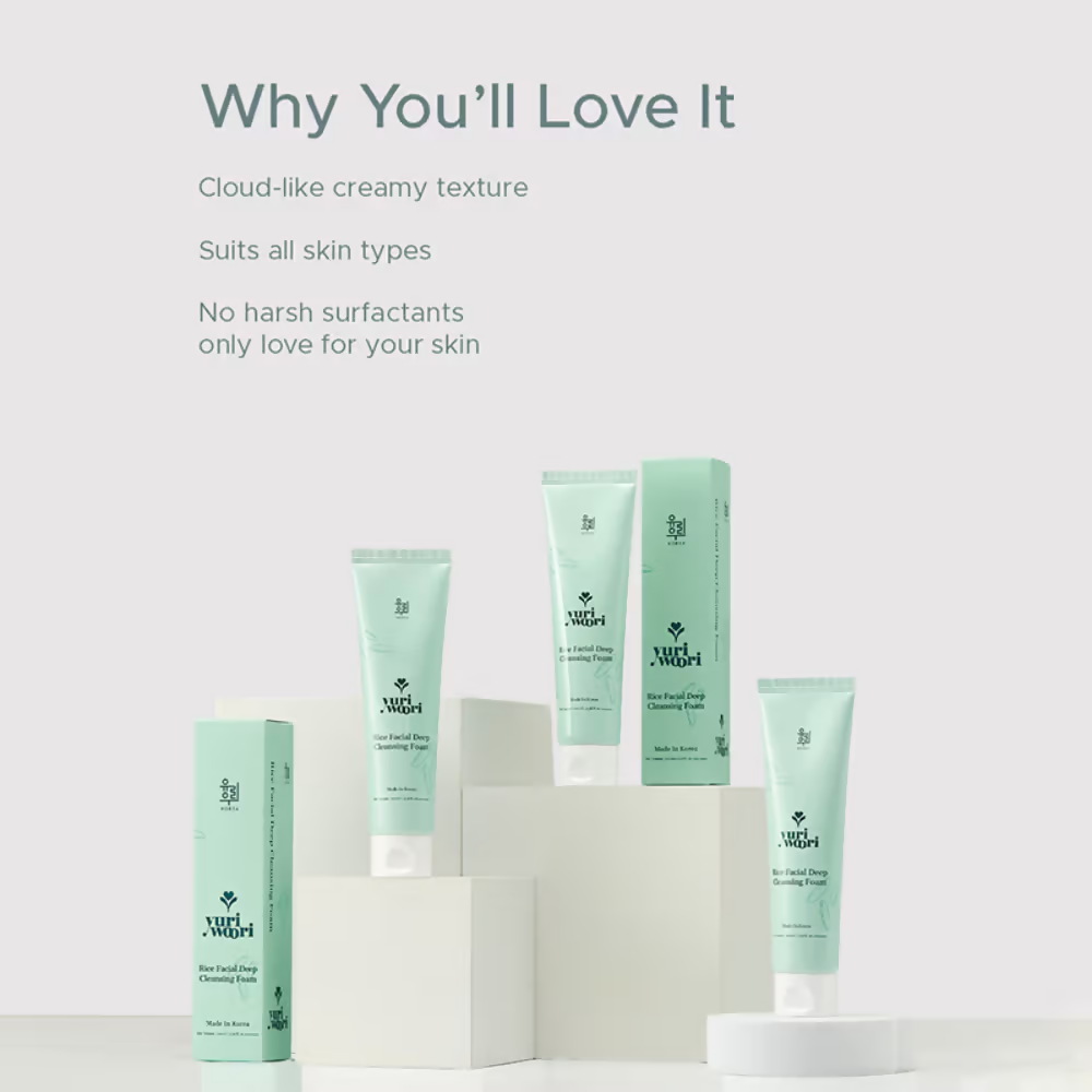 Yuri Woori Rice Facial Deep Cleansing Foam | Grocsy