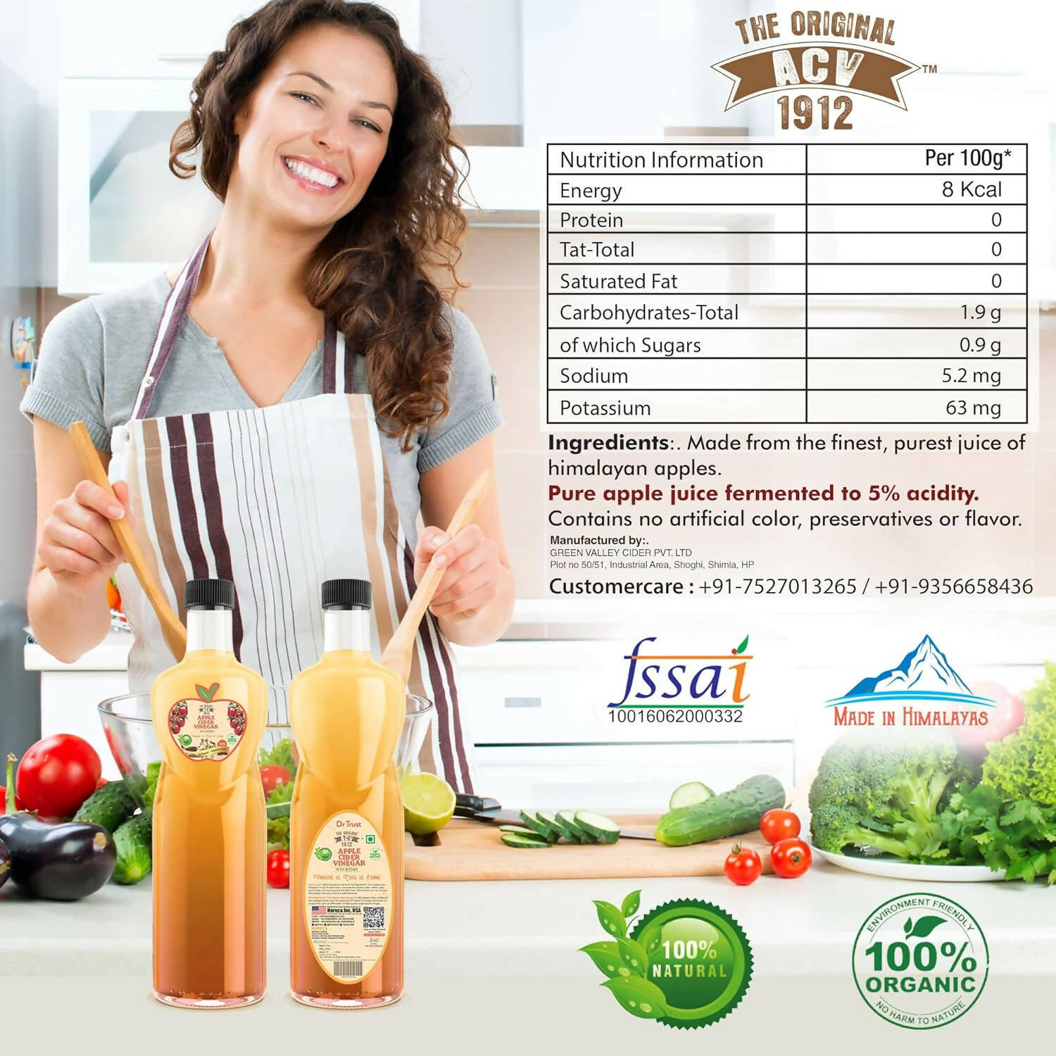 Dr Trust Organic Raw Unfiltered Apple Cider Vinegar With Mother | Grocsy