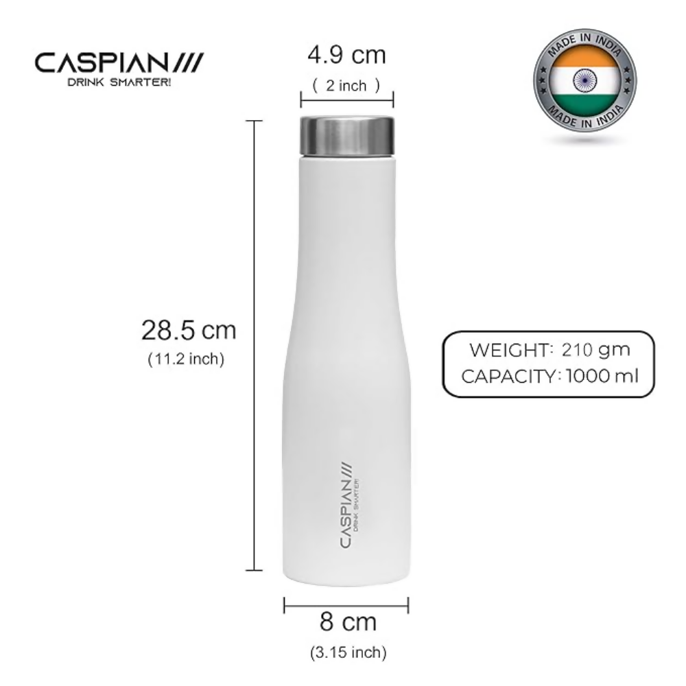 CASPIAN /// Aqua Stainless Steel Water Bottle | Grocsy