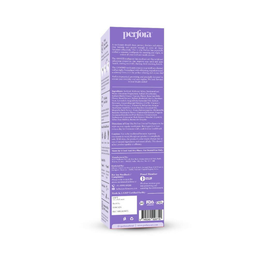 Perfora Unwind Toothpaste Lavender Rose | Grocsy