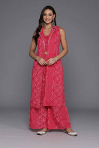 Ahalyaa Women's Traditional Wear Co-ods - Pink | Grocsy