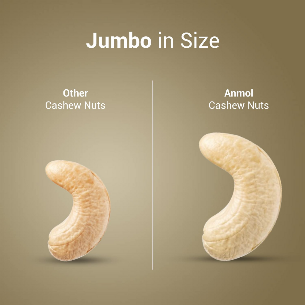 Nutraj Anmol Cashew Nuts (Jumbo Size Kaju) | Grocsy