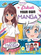 Dreamland Publications Colour Your Own Manga Book 1 With Free Manga Colouring Poster For Kids | Grocsy
