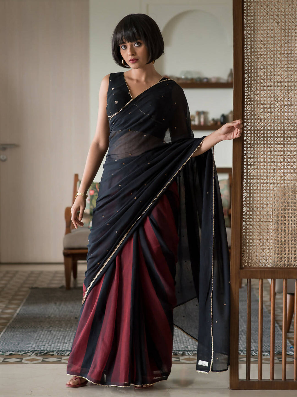 Suta Multi Color Woven Design Pure Cotton Saree | Grocsy
