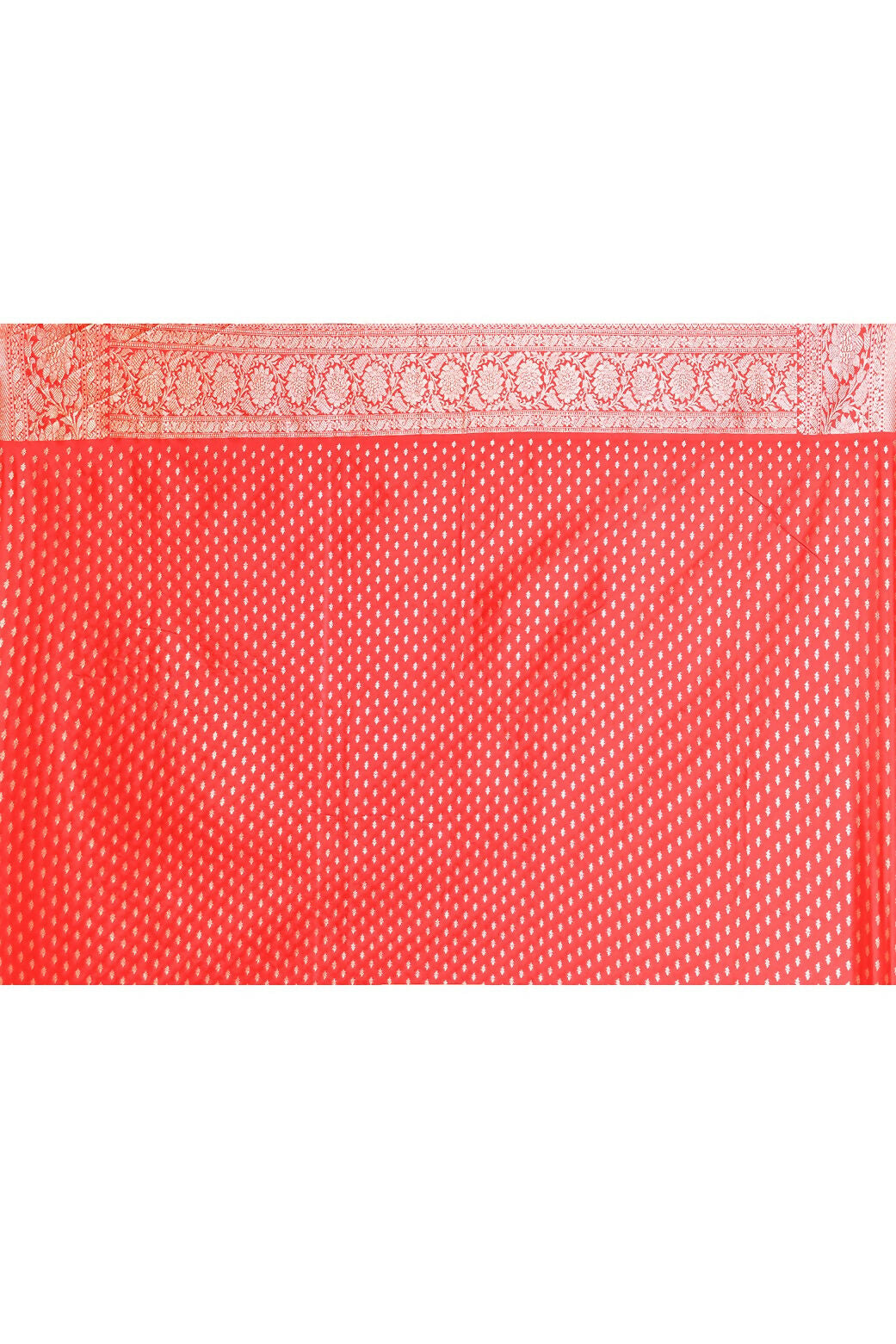 Joban Fashion Red Handwoven & Zari Work Soft Pure Handloom Banarasi Silk Saree | Grocsy