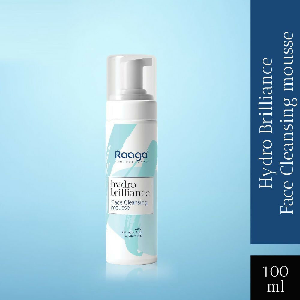 Raaga Professional Hydro Brilliance Face Cleansing Mousse With 2% Lactic Acid & Vitamin E | Grocsy