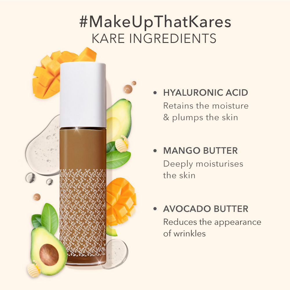 Kay Beauty By Katrina Kaif Hydrating Foundation - 195N Deep | Grocsy