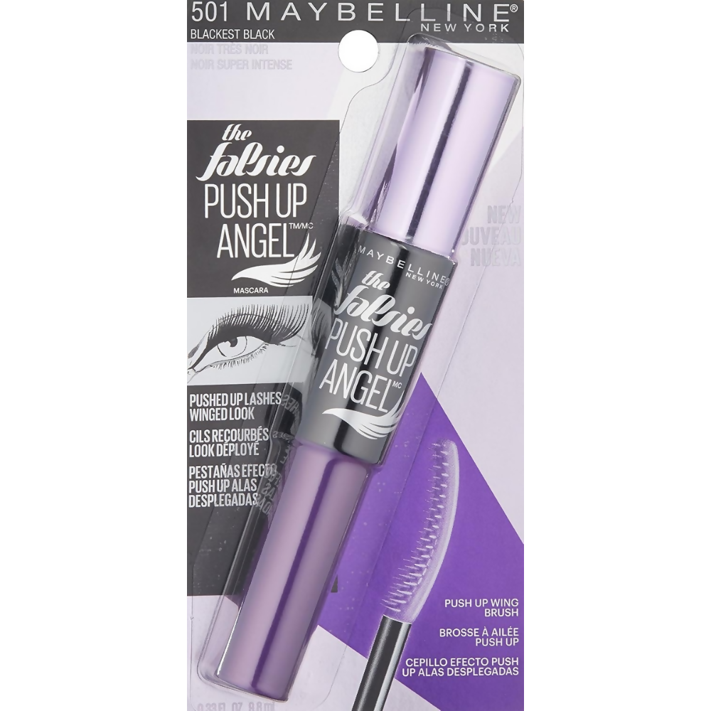 Maybelline New York The Falsies Push Up Angel Washable Mascara - Blackest Black | Grocsy