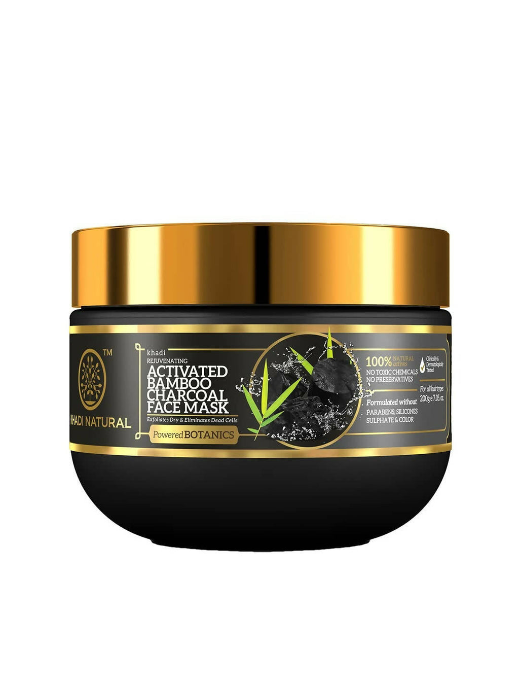 Khadi Natural Activated Bamboo Charcoal Face Mask | Grocsy
