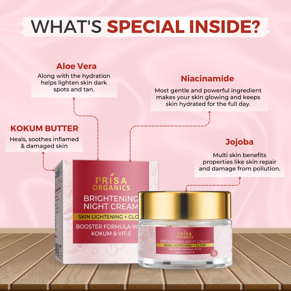 Prisa Organics Brightening Night Cream | Grocsy