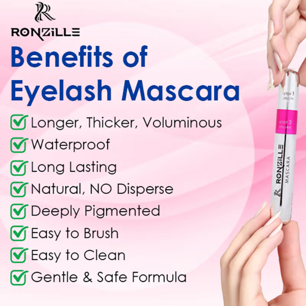 Ronzille Waterproof And Smudgeproof Two In One Mascara | Grocsy