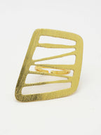NVR Women Gold-Polished Solid Adjustable Finger Ring | Grocsy
