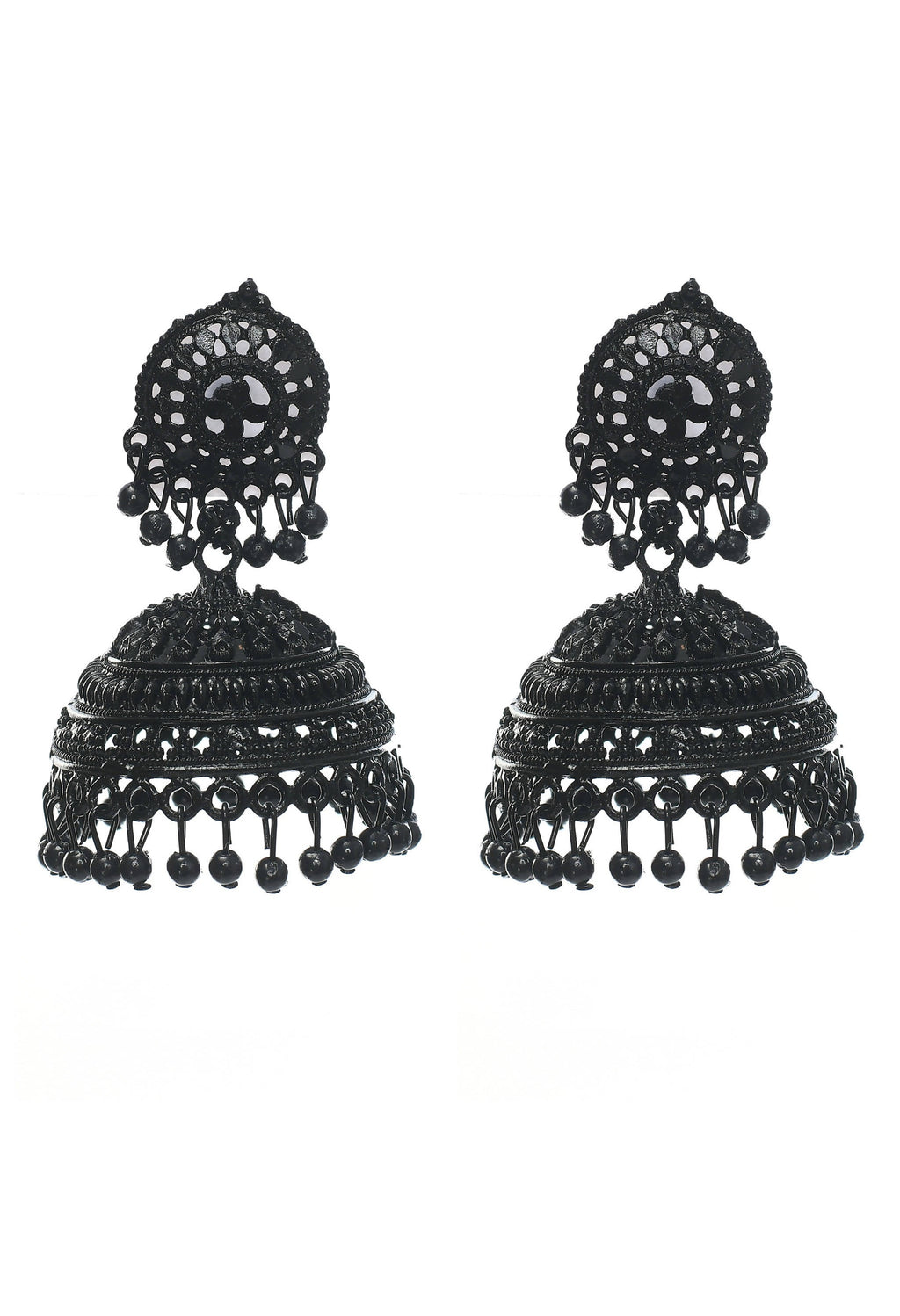Mominos Fashion Johar Kamal Latest Design Black Color Jhumkas