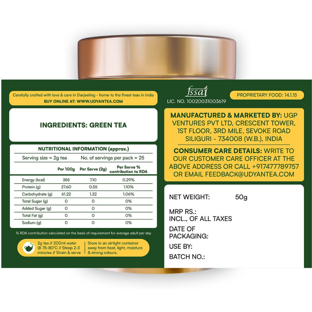Udyan Tea Himalayan Mist Green Tea | Grocsy