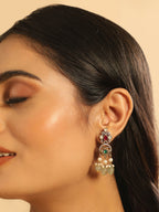 Nuyug 18K Gold Plated Divine Gold Tone Beaded Necklace Set | Grocsy