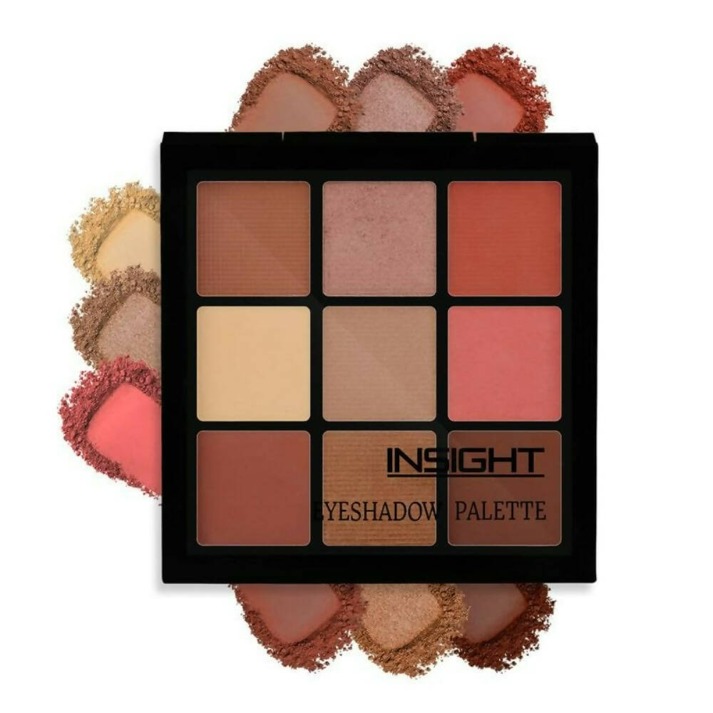 Insight Cosmetics 9 Color Eyeshadow Pallate - Brown | Grocsy