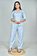 Morchari Digital Print Semi Muslin Co-Ord Set Top & Trouser-Multicolor | Grocsy