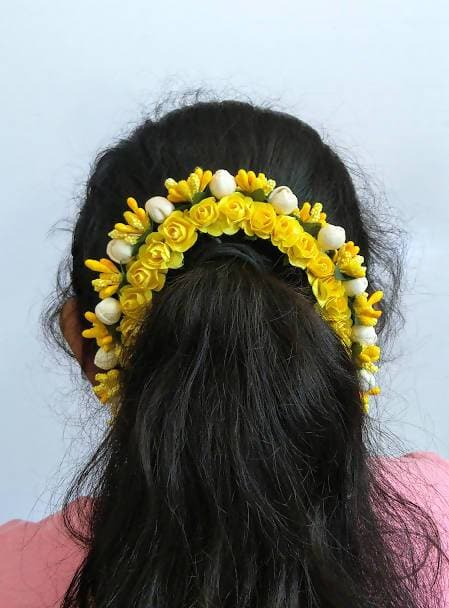 Yellow Flower Gajra | Grocsy
