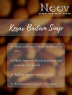 Neev Herbal Handmade Soap Kesar Badam Soap For A Royal Glow | Grocsy