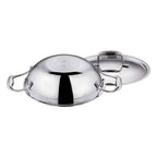 Vinod Platinum Triply Stainless Steel Kadai With Lid | Grocsy