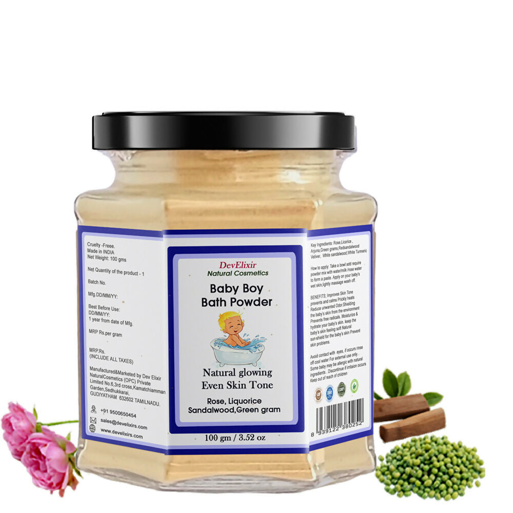 DevElixir Baby Boy Bath Powder Natural Glow | Grocsy
