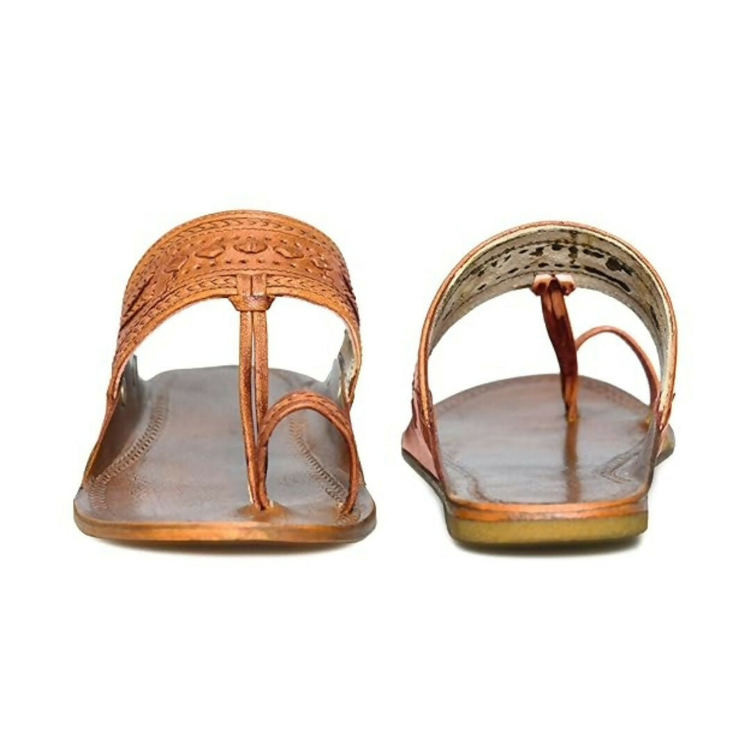 Stepsoft Brown Leather Kolhapuri Chappals For Men – Wedding & Ethnic Wear | Grocsy