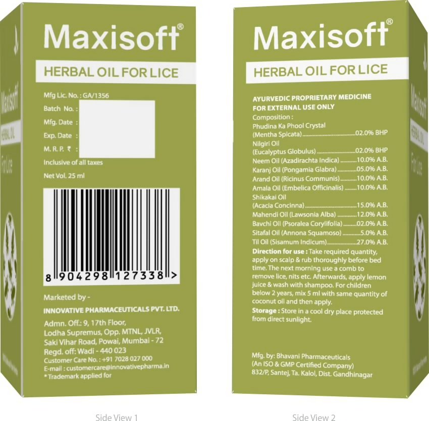 Maxisoft Lice Herbal Oil | Grocsy