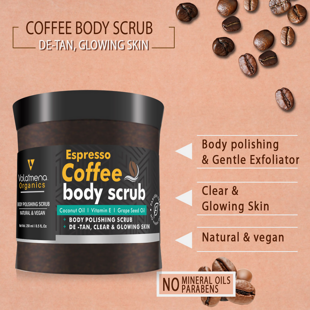 Volamena Arabica Espresso Coffee Body Polishing Scrub | Grocsy