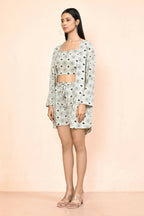 Grey Platinum Creap Printed Co-Sets - Femella | Grocsy