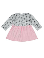 NammaBaby Baby Girl's A-Line Mini Frock Dress - Pink Grey | Grocsy