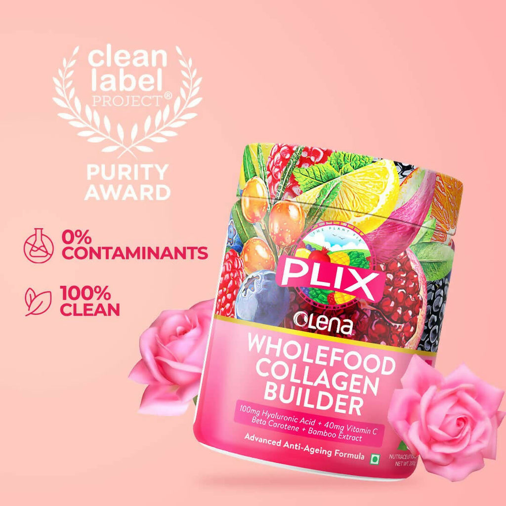 PLIX The Plant Fix Wholefood Collagen Builder Powder for Skin - Rose | Grocsy