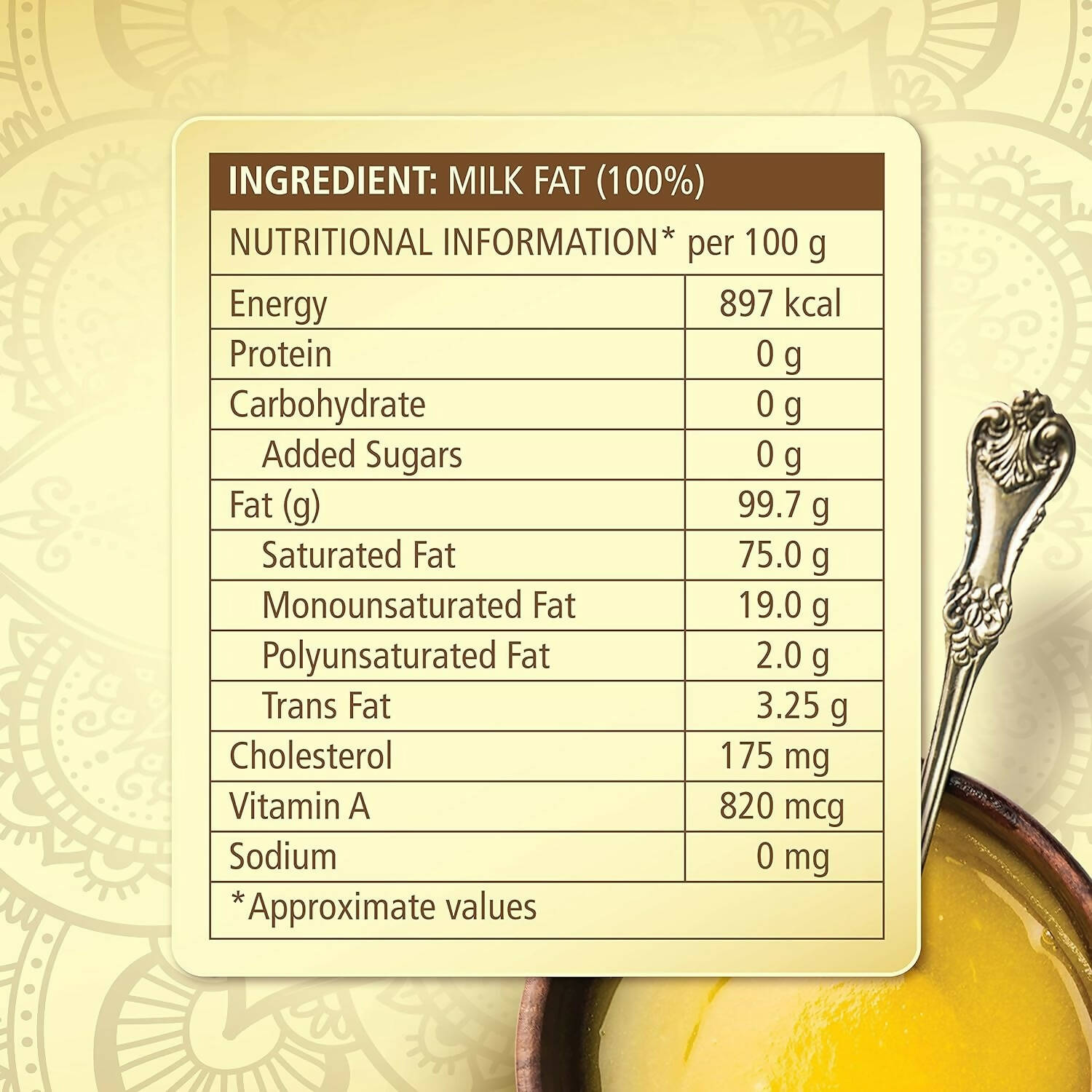 Dabur 100% Pure Daanedaar Cow Ghee | Cultured Cow Ghee | Pure and Natural Cow Ghee