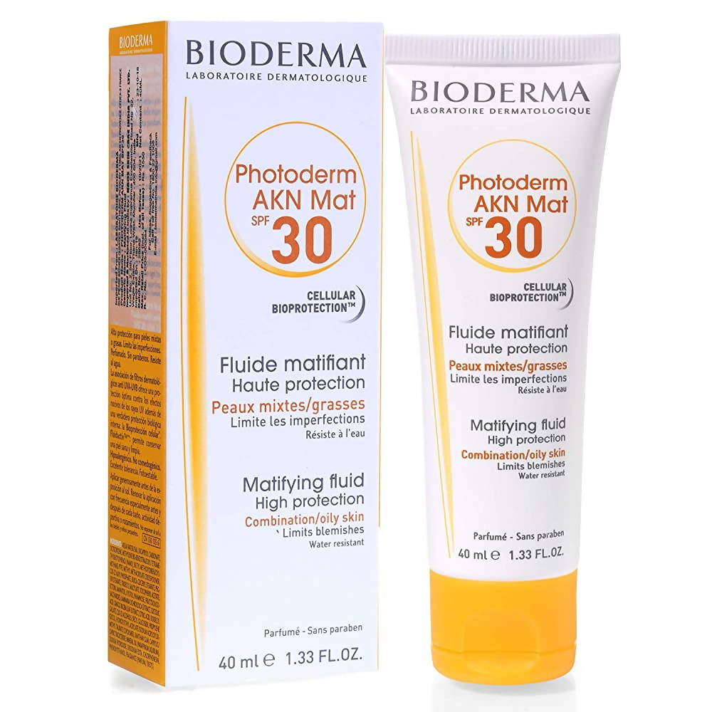 Bioderma Photoderm AKN Mat Sunscreen SPF 30 PA++++ For Acne Prone Skin | Grocsy